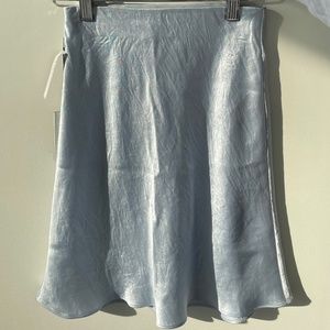 Slip Mini Skirt (Aritzia) Cement Blue